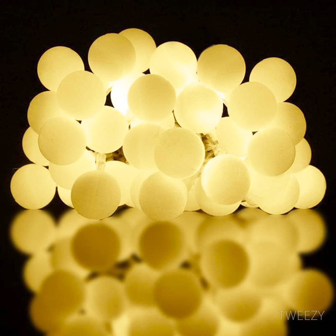 Світлодіодна гірлянда з кульок на батарейках  на 40 лампочок 6м (теплий білий)