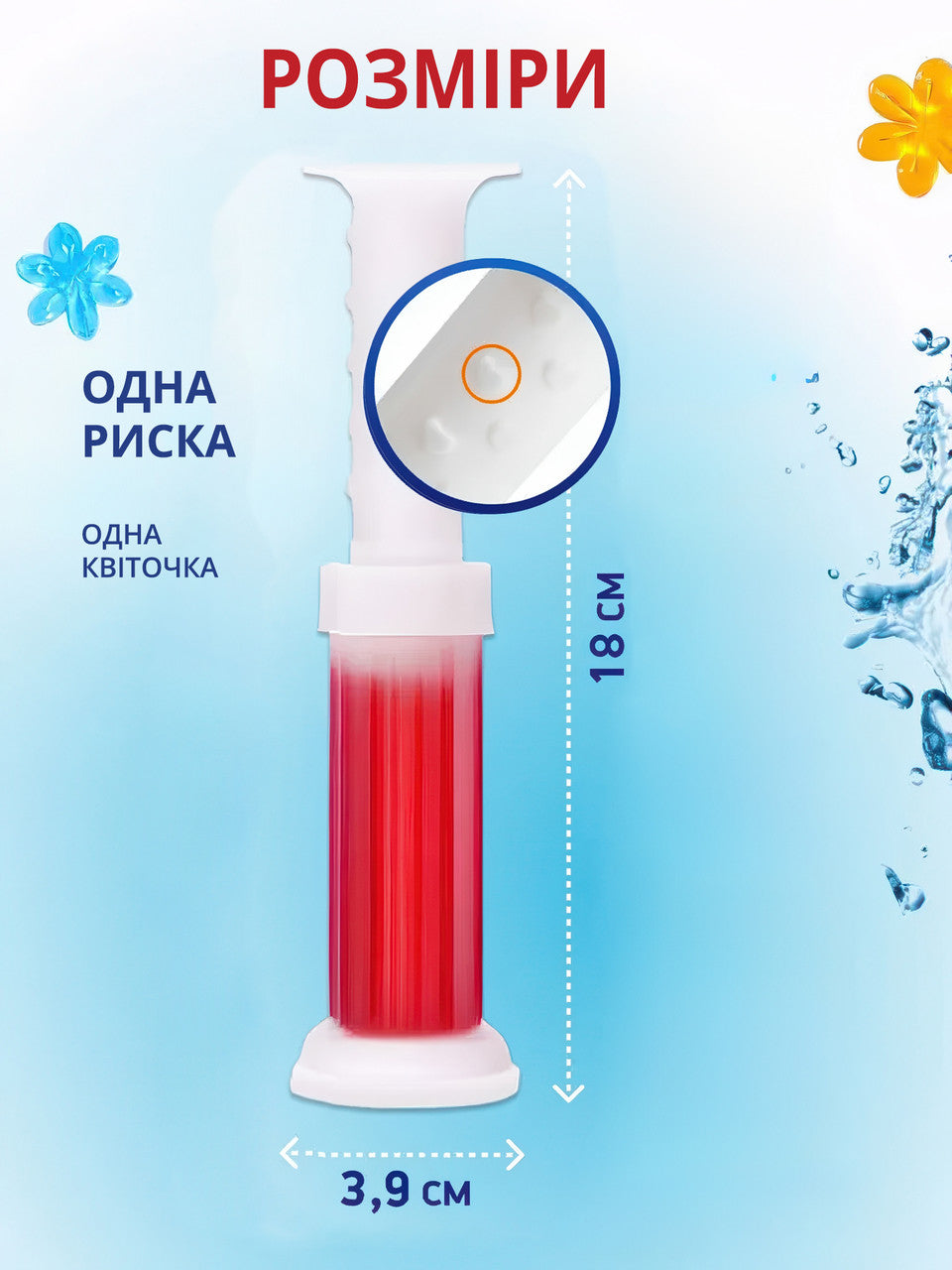 Точковий туалетний блок Гель-освіжувач для унітазу в шприці (6 шприців, 6 ароматів)