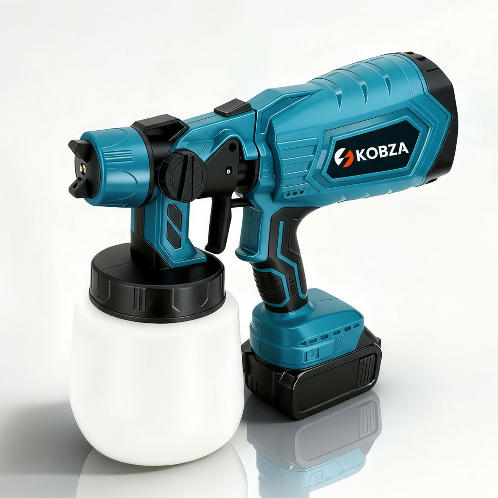 Фарбопульт акумуляторний KOBZA 21V з баком 1000 мл і регулюванням розпилу