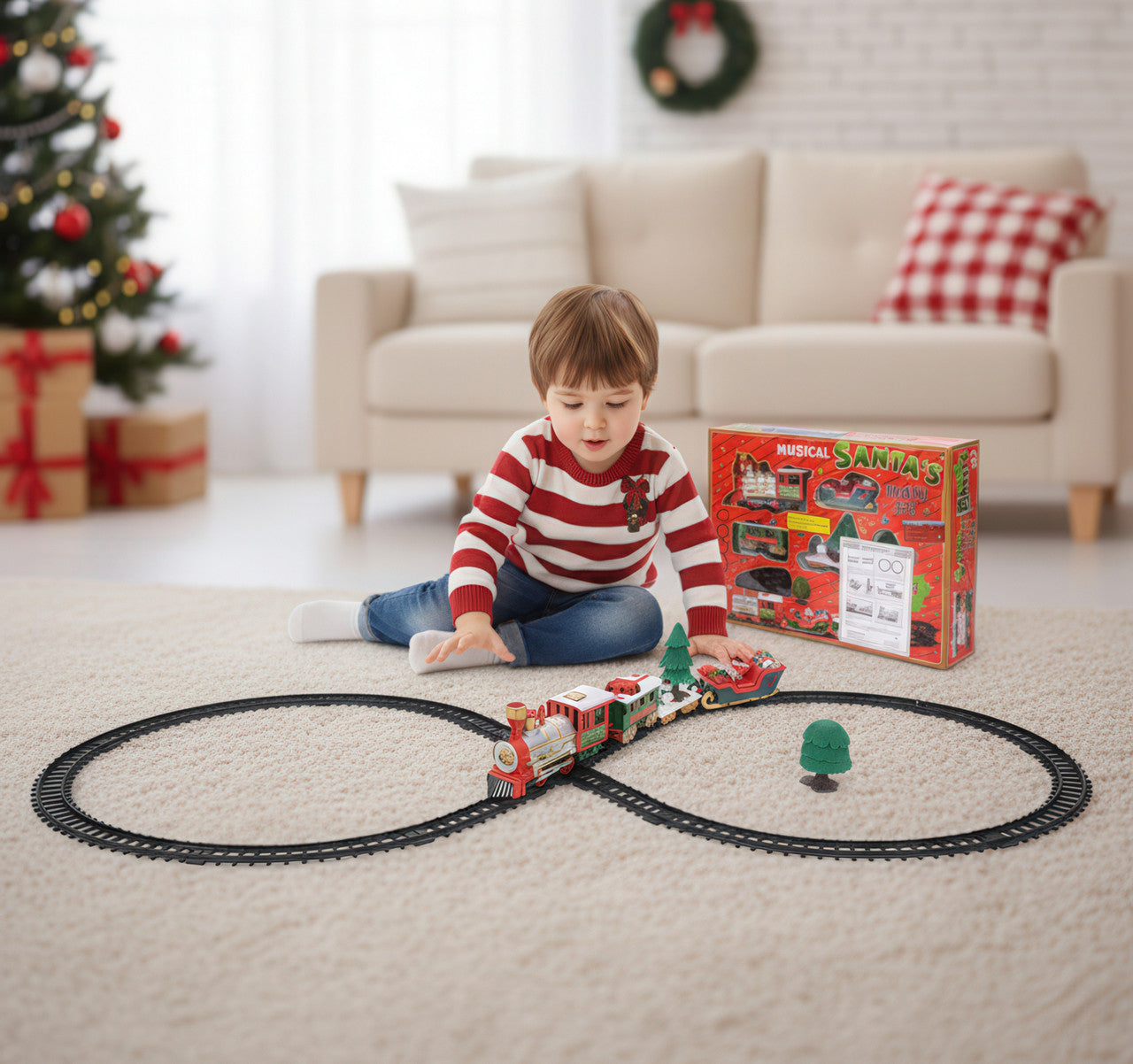 Залізниця Різдвяний експрес, 22 деталі, зі світловими та звуковими ефектами