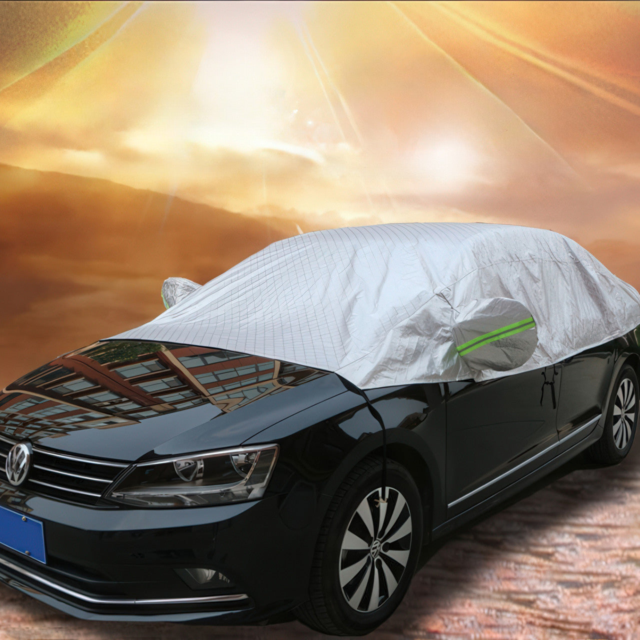 Всесезонний захисний чохол-накидка на автомобіль Тент для машини від снігу, сонця і дощу  (340 х 235 см)