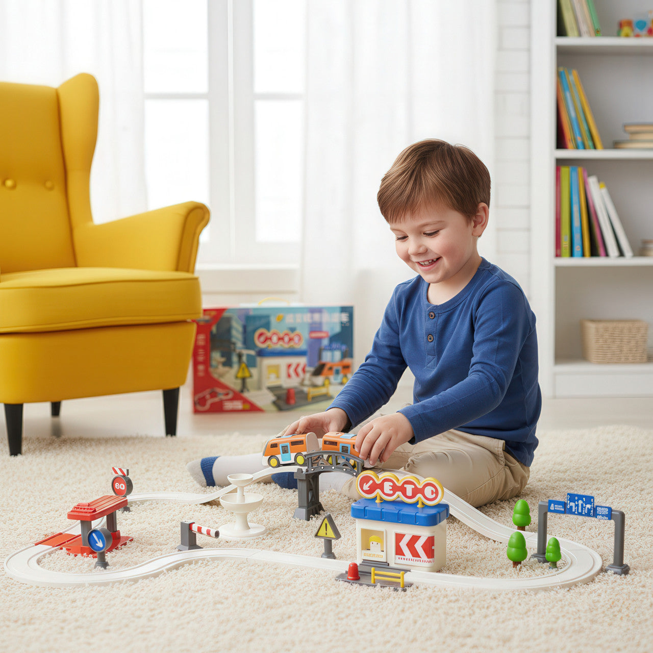 Ігровий набір залізниця Homkey URBAN RAIL (35 деталей, на батарейках)